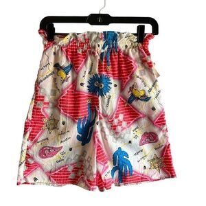 Vintage Deadstock Physical Attraction Drawstring Texas Southwest Map Shorts